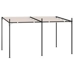 vidaXL Belvédère avec toit rétractable 400x300x233 cm Crème