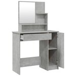 vidaXL Ensemble de coiffeuse Gris béton 86 5x35x136 cm