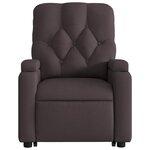 vidaXL Fauteuil inclinable de massage électrique Marron foncé Tissu