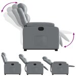 vidaXL Fauteuil inclinable électrique gris similicuir