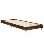 vidaXL Cadre de lit sans matelas chêne fumé 75x190cm bois d'ingénierie