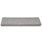 vidaXL Tapis d'escalier 30 pièces 65 x 21 x 4 cm Gris clair Bord rectangulaire