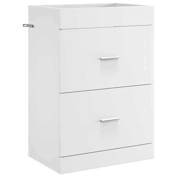 vidaXL Meuble sous lavabo de salle de bain Blanc 56 x 37 5 x 81 cm