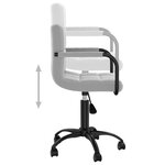 vidaXL Chaise pivotante de salle à manger Gris clair Velours