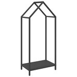 vidaXL Portant de bois chauffage noir 40x25x90 cm