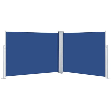 vidaXL Auvent latéral rétractable Bleu 140 x 1000 cm
