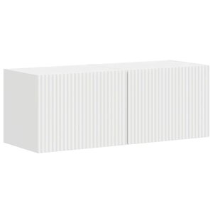 vidaXL Meuble TV mural 2 Pièces Blanc 60 x 31 x 29.5 cm Bois d'ingénierie