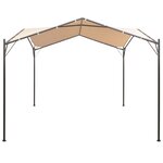 vidaXL Chapiteau tente 3 x 3 m Acier Beige