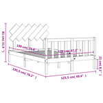 vidaXL Cadre de lit sans matelas bois de pin massif