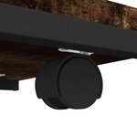 vidaXL Table d'appoint à roues Chêne fumé 50x35x55 5 cm