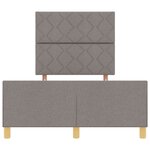 vidaXL Cadre de lit avec tête de lit Taupe 120 x 190 cm tissu