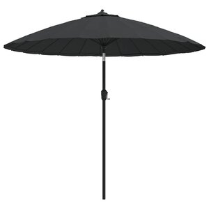 vidaXL Parasol d'extérieur avec mât en aluminium 270 cm Anthracite