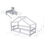 Lit cabane enfant LUCKY 90 x 160 blanc