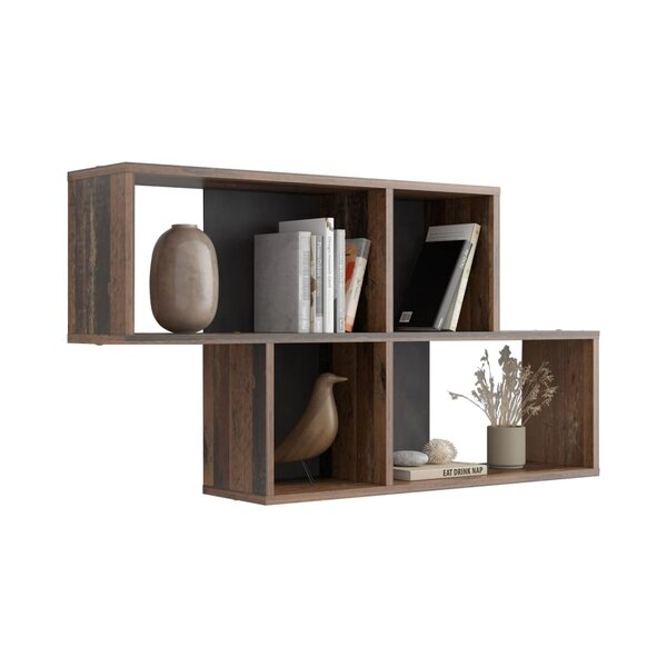 Acheter FMD Furniture Etagère Murale 100 X 53 19.5 Cm Décor Matera/Chêne Artisan Solide Bibliothèque Avec 4 Compartiments Pour Le Séjour, Cuisine Ou Chambre à Coucher ? Comparer Chez