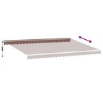 vidaXL Auvent rétractable automatique marron 500x350 cm
