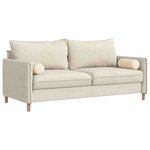 vidaXL Coussins d'accent 2 Pièces Crème Ø 15 x 40 cm