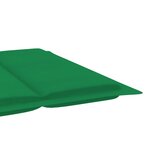 vidaXL Chaise longue à bascule avec coussin Bois de teck solide