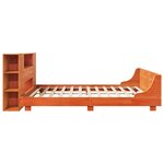 vidaXL Cadre de lit sans matelas cire marron 200x200cm bois pin massif