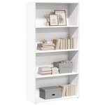 vidaXL Bibliothèque blanc 80x30x152 cm bois d'ingénierie