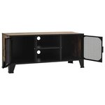 vidaXL Meuble TV Marron rustique 105x36x47 cm Métal et MDF