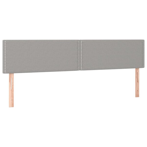 vidaXL Têtes de lit 2 Pièces Gris clair 100x5x78/88 cm Tissu
