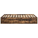 vidaXL Cadre de lit sans matelas chêne fumé 140x190 cm
