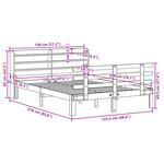 vidaXL Cadre de lit avec tête de lit sans matelas 120x200 cm