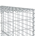 vidaXL Panier gabion avec couvercle 1200x100x150 cm fer galvanisé