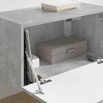 vidaXL Meuble TV mural Béton 60 x 31 x 29.5 cm Bois d'ingénierie