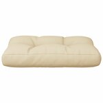 vidaXL Coussin de palette beige 60x40x12 cm tissu