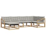 vidaXL Ensemble de canapés d'extérieur 6 pc Blanc et gris clair