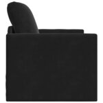 vidaXL Canapé-lit avec coussin Noir 74 x 77 x 81 cm Velours