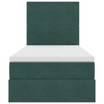 vidaXL Lit avec rangement et LED Vert foncé 90 x 190 cm Velours