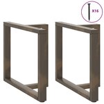 vidaXL Pieds de table à manger en T 2 pièces Noir 90x35x(72-73) cm Acier