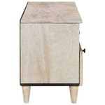 vidaXL Meuble TV Blanc 100 x 33 x 46 cm bois de manguier massif