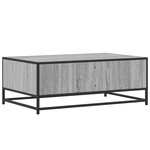 vidaXL Table basse sonoma gris 90x57x35 cm bois d'ingénierie et métal