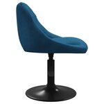 vidaXL Chaises pivotantes à manger lot de 6 bleu velours