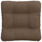 vidaXL Coussins de siège 4 Pièces Marron 45 x 45 x 12 cm tissu