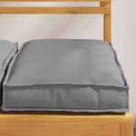 vidaXL Coussin 4 Pièces Gris 40 x 40 x 8 cm Tissu Oxford