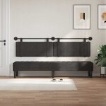 vidaXL Tête de lit suspendue Avec lumière LED Noir PU antique