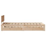vidaXL Cadre de lit avec tiroirs sans matelas 75x190 cm