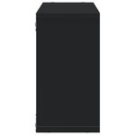 vidaXL Armoire murale 100x16x30 cm noir bois d'ingénierie