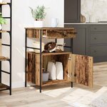 vidaXL Chariot de Cuisine Bois Ancien 56x43x89.5 cm Bois Ingénieré