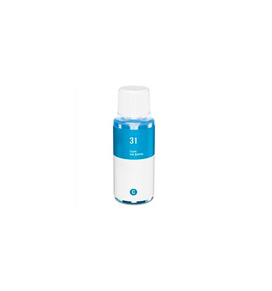 HP 31 Bouteille d'Encre Cyan Compatible