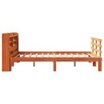 vidaXL Cadre de lit et tête de lit sans matelas cire marron 120x190 cm