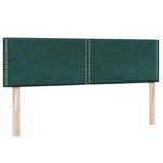 vidaXL Sommier à lattes de lit et matelas vert foncé 140x210cm velours