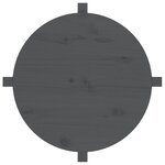 vidaXL Table basse Gris Ø 62 5x45 cm Bois massif de pin
