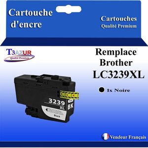 T3AZUR- Cartouche compatible avec Brother LC3239 XL Noire pour Brother HL-J6000DW  HL-J6100DW