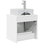 vidaXL Vanité de lavabo mural Blanc 49 5 x 41 x 62 5 cm
