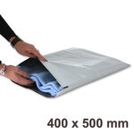 Lot de 100 enveloppes plastiques blanches opaques fb06 - 400x500 mm